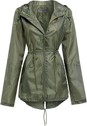 SS7 Womens Parka Fishtail Raincoat, Navy, Khaki, Sizes 10 to 22 (UK - 20/22 - XL, Khaki)