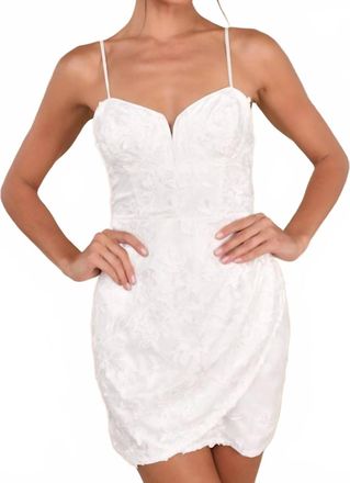 Lulus Womens Immense Elegance Embroidered Bustier Mini Dress In White