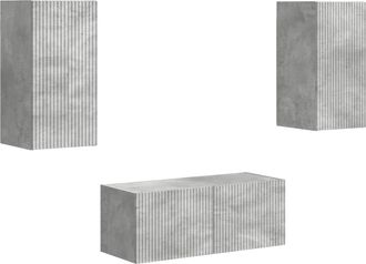 vidaXL Conjunto De Mueble De Tv 6 Uds. Gris Concreto Vidaxl