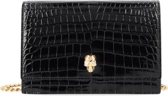 Alexander McQueen Black Skull Small Crossbody Bag