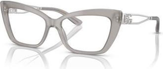 Dolce & Gabbana 55mm Cat Eye optical glasses in Grey at Nordstrom