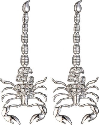 Eye Candy Los Angeles Scorpion Drop Earrings in Silver at Nordstrom Rack