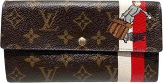 Louis Vuitton Pre-owned Monogram Long Wallet (bi-fold) - Dames - Vintage Accessoires - Bruin - ONE Size - Vintage