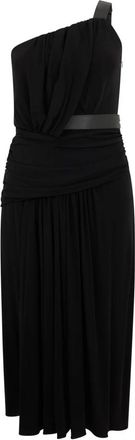Alberta Ferretti Lange jurk met blote schouder - Dames - Avondkleed - Zwart - L - Kleedjes