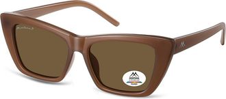 Montana Eyewear MP64 Polarized MP64F Womens Sunglasses Brown Size 53