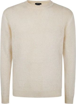 Avant Toi Hand Painted Brushed Linen Round Neck Pullover
