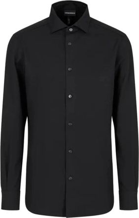 Emporio Armani Zwarte Casual Overhemden 3D1C861Niuzf 054 - Heren - Casual Overhemden - Zwart - 2XL - Overhemden