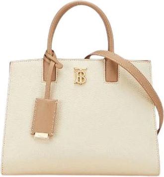 Burberry Pre-owned Handbags, female, Beige, Size: ONE SIZE Pre-owned Leather Handbag