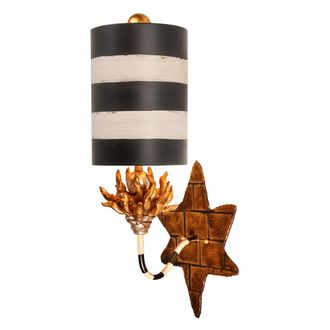 Loops Wall Light Sconce Black White & Gold LED E27 60W Bulb