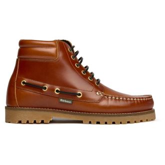 Barbour Mens Tiller Boots - Tan Leather - Size UK 12