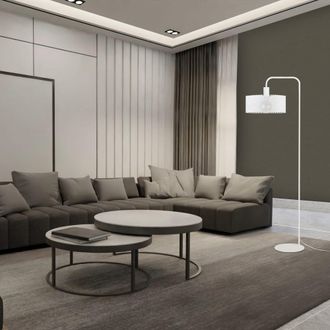 Tosel L&aacute;mpara para leer metal Alt.157cm blanco Pantalla: blanco o