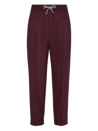 Brunello Cucinelli virgin-wool trousers - Red