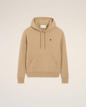 Ami Beige cotton hoodie with Ami de Coeur Beige - XXXL - for Men