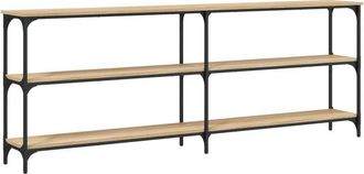 vidaXL Mesa consola madera de ingeniería roble Sonoma 200x29x75 cm Vidaxl