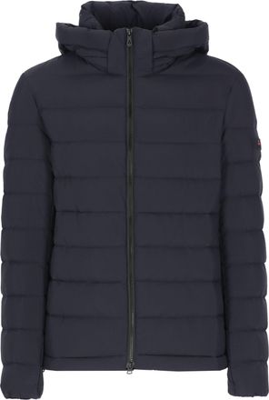 Peuterey Blue Boggs Hooded Quilted Down Jacket