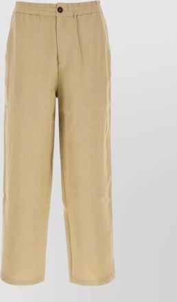 Le Kasha linen wide leg trousers single back pocket