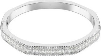 Swarovski Matrix Crystal Bangle in White/Silver at Nordstrom, Size Medium