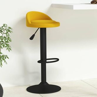 vidaXL Taburete De Cocina De Terciopelo Amarillo Vidaxl
