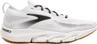 Brooks Mens Glycerin Flex Running Shoes In White Black Gum