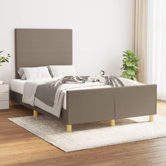 vidaXL Estructura De Cama Sin Colch&oacute;n Tela Gris Taupe 120x190 Cm Vidaxl