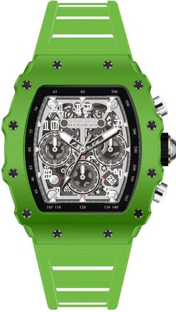 Invicta Racing 69705 Herenhorloge - Quartz Uurwerk - Acryl met Zilveren Wijzerplaat - 43 mm