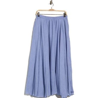 Max Studio Gauze Skirt in Heather Chambray at Nordstrom Rack, Size X-Large