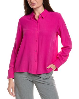 Eileen Fisher Petite Classic Collar Silk Shirt