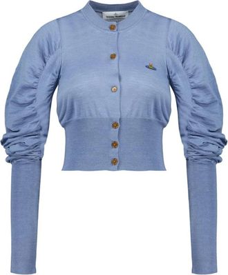Vivienne Westwood Cardigans, female, Blue, L, Eli Cropped Cardigan