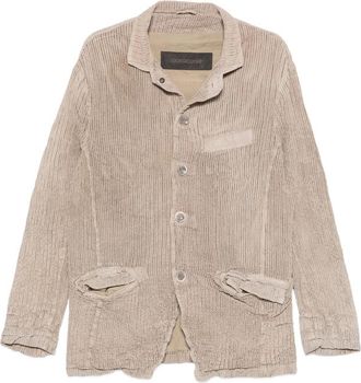 Giorgio Brato Buttoned Pocketed Leather Jacket