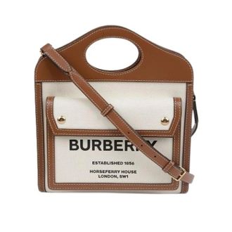 Burberry Pre-owned Cross Body Bags, female, Beige, Size: ONE SIZE Pre-owned Pocket Mini Tote Shoulder Bag