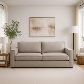 Dmora Talamo Italia - Sof&aacute; Fijo Manuela, Gran Sof&aacute; De 2 Plazas, 100% Made In Italy, Sof&aacute; De Sal&oacute;n En Tela, Con Reposabrazos Est&aacute;ndar, Cm 200x95h90, T&oacute;rtola,
