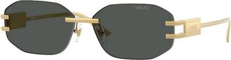 Versace Rimless Zonnebrillen - Dames - Zonnebrillen - Geel - 58 MM - Accessoires