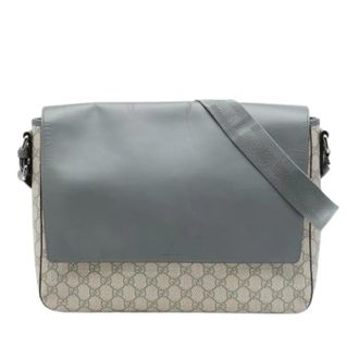 Gucci Pre-owned Messenger Bag - unisex - Vintage Schoudertas - Grijs - ONE Size - Leer - Vintage