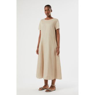 Marina Rinaldi Azzurro Linen Dress in Sand at Nordstrom, Size 16W