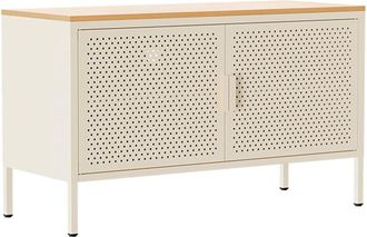 Oviala Aparador moderno de 2 puertas L100 cm en metal crudo