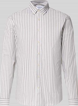 Lindbergh Lindbergh Relaxed Fit Freizeithemd mit Button-Down-Kragen in Dunkelgrau, Gr&ouml;&szlig;e XXXL