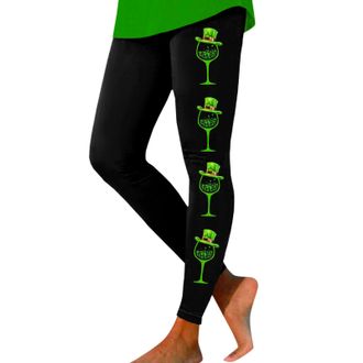 Generic St Patricks Day Outfits Womens Leggings St. Patricks Day Leggings High Waisted Yoga Luck Sport Pants Holiday Tights Novelty Funny Graphic Yoga Pant Ru