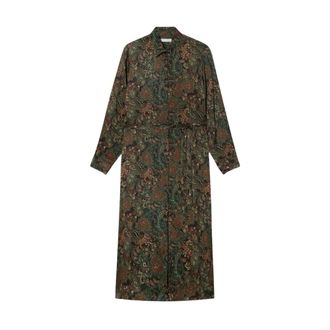 Brooks Brothers Paisley Maxi Shirt Dress - Dames - Shirt Kleedjes - Veelkleurig - M - Kleedjes