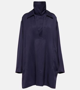 Jil Sander High-neck satin minidress