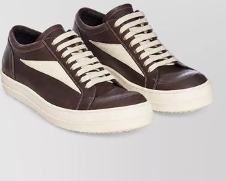 Rick Owens leather lace-up sneakers