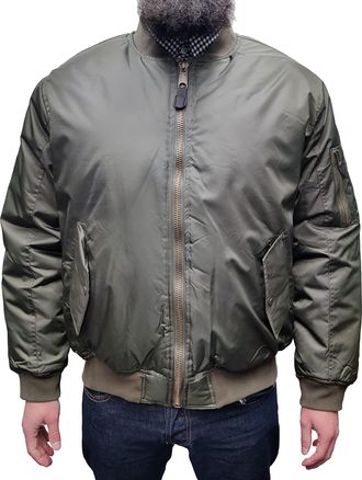 Relco Olive Classic MA1 Flight Bomber Jacket Size 3XL