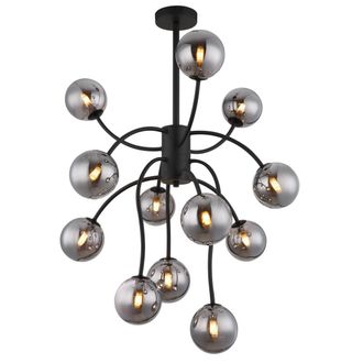 Globo Lighting Globo - Plaf&oacute;n - Riha - Negro - Vidrio - &Oslash; 62cm - G9 - 56133-12d