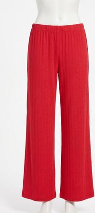 Z Supply Luxe Pointelle Pants In Festive Red