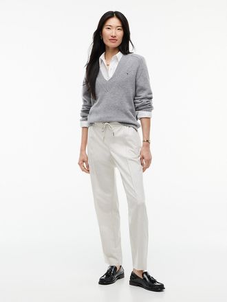Tommy Hilfiger Womens Tapered Drawstring Jogger Pant - Newsprint - XXL