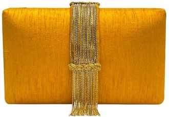 Simitri Fringe Clutch in Gold at Nordstrom