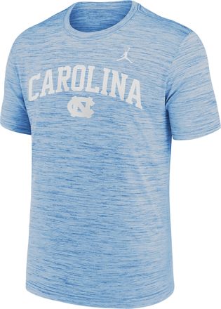 Nike Jordan Mens North Carolina Primetime Arch Logo Velocity Jordan Dri-FIT College T-Shirt in Blue | NKPQ4EYNCN-VFM