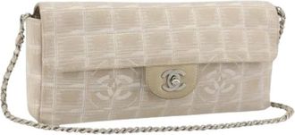 Chanel Pre-owned Vintage Schoudertas - Dames - Vintage Schoudertas - Beige - ONE Size - Leer - Vintage