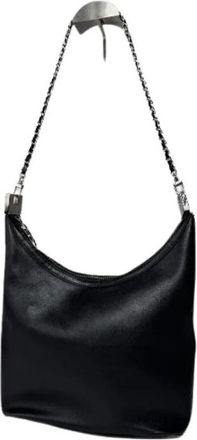 Gucci Pre-owned Shoulder Bag - Dames - Vintage Schoudertas - Zwart - ONE Size - Leer - Vintage
