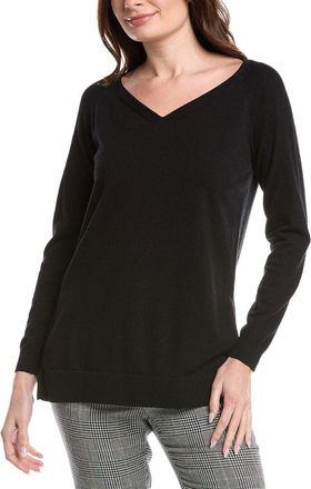 Lafayette 148 New York Plaited V-Neck Pullover