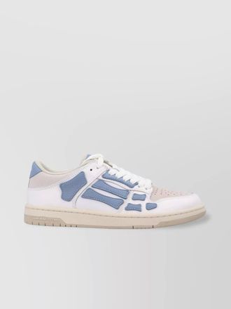 Amiri leather skeleton-appliqu&eacute; low-top sneakers
